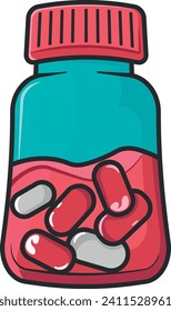 frasco con vector de medicina sin fondo