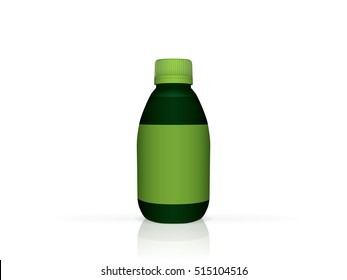 Jar with the medicine for your design and logo Mock Up Vector Template