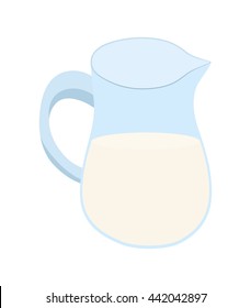 Jar of milk icon. Bakery ingredient  design. Vector graphic
