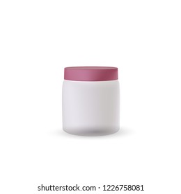 Jar mock-up on white background