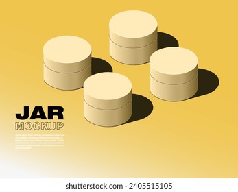 Jar Mockup. Template Vector illustration.