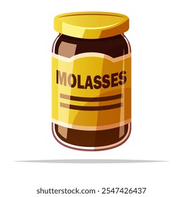 Jar of molasses vector isolated illustration