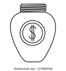 jar with money symbol