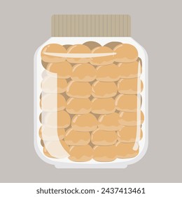 Jar of nastar, pineapple tart illustration