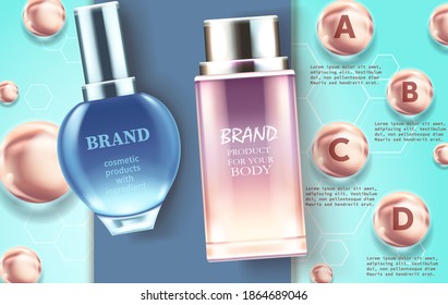 Jar with natural product. Maybe cream and maybe another product. Vitamin complex, vector realistic illustration for your projects and presentations.