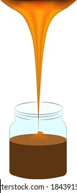 jar of nougat and salted caramel