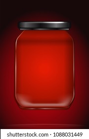A Jar on Red Baackground illustration