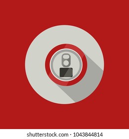 jar from one or another carbonated beverage, vector image icon, red, from the mountain with shadow, drink, summer, menu site