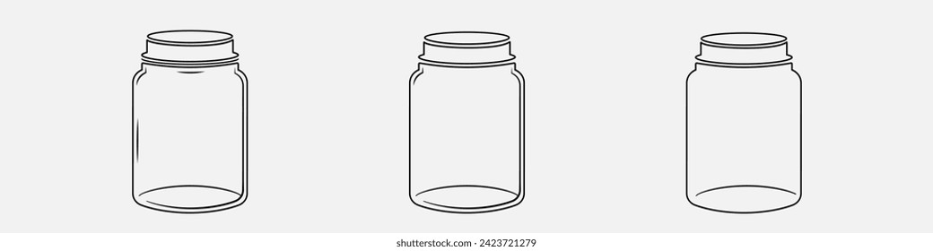 Jar outline icon. Hand drawn jar
