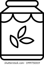 Diseño de icono de esquema de Jar
