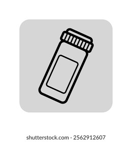 Jar with pills line icon. Treatment, drugs, medication outline sign. Pharmacy and healthcare concept. Vector illustration, symbol element for web design and apps