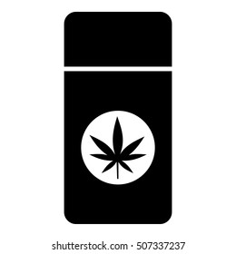 Jar pills marijuana icon. Simple illustration of jar pills marijuana vector icon for web