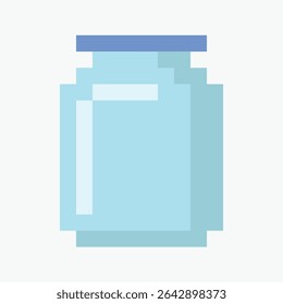 jar pixel art icon vector illustration.