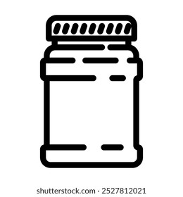 jar plastic package line icon vector. jar plastic package sign. isolated contour symbol black illustration