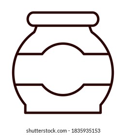 jar product food market vector illustration line icon style