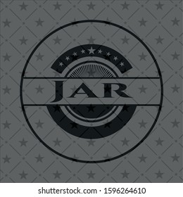 Jar realistic black emblem. Vector Illustration. Detailed.