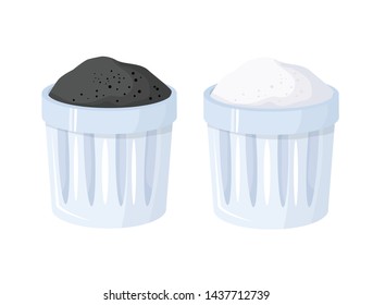 jar of salt and pepper set vector illustration