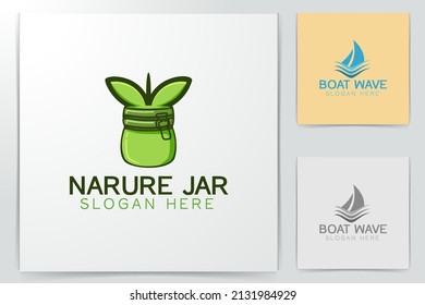 Jar and seed Logo Designs Inspiration Isolated on White Background