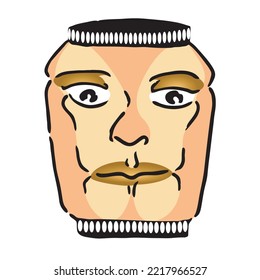 jar in the shape of a human face