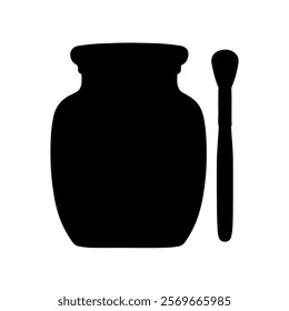 Jar  silhouette icon vector design.