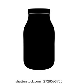 Diseño de ilustración plana de Vector de silueta de tarro.