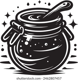 Glas-Silhouette-Vektorillustration-Design