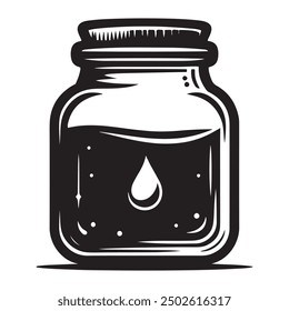 Jar silhouette vector illustration design