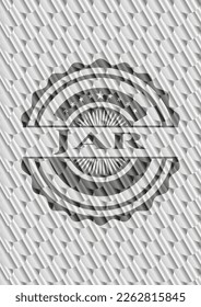 Jar silver emblem or badge. Scales pattern. Vector Illustration. Detailed. 