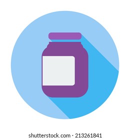 Jar. Single flat color icon. Vector illustration.