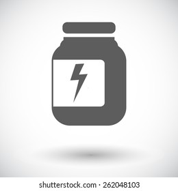 Jar. Single flat icon on white background. Vector illustration.