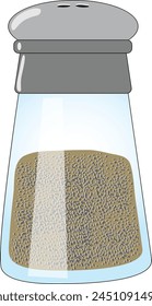 Jar with spices vector illustration
