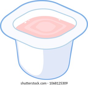 Jar of strawberry yogurt