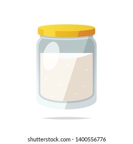 Jar Of Sugar Vector Isolated Illustration