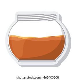 jar sweet honey isolated vector illustration design