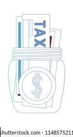 jar with tax icon