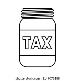jar with tax icon