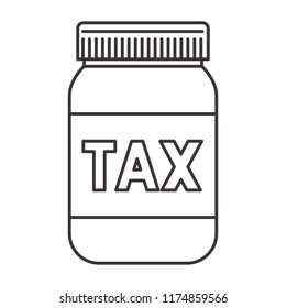 jar with tax icon