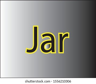 Jar text logo vector art