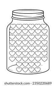 Jar Tracker line template. Clipart image