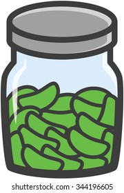 Jar vector cartoon illustration