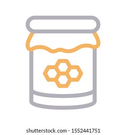 jar vector colour line icon