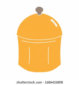 jar vector design. digital hand drawn style. grain texture