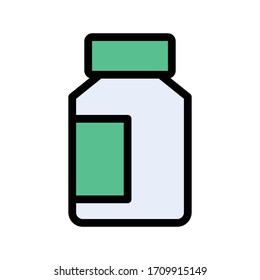 jar vector flat color icon 