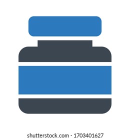 jar vector glyph color icon 