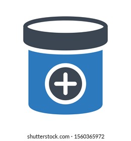 jar vector glyph colour icon 