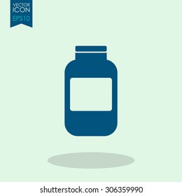 Jar vector icon.