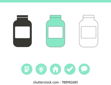 Jar vector icon.