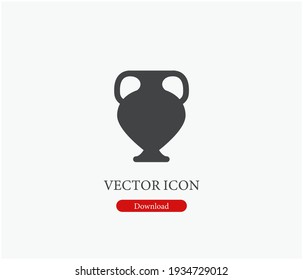 Jar vector icon.  Editable stroke. Linear style sign for use on web design and mobile apps, logo. Symbol illustration. Pixel vector graphics - Vector