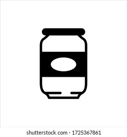 Icono de vector Jar en fondo blanco