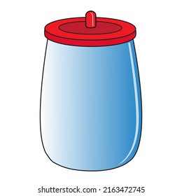 jar vector illustration,isolated on white background,top view